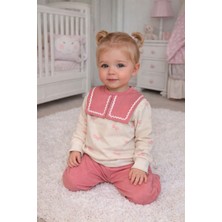 Wow Colors Kız Bebek Yakalı Eşofman Alt Üst %100 Pamuklu Mevsimlik Takı