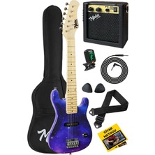 Shop A Way CEG-30PU 4-6 Yaş Çocuklar Için Amfili Full 1/4 30 Inç Elektro Gitar Seti Mor