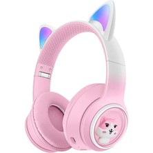 Shop A Way Renkli Büyük Kulak Üstü Renkli Işıklı Kedi Kulaklı Kedi Kabartmalı 5.3 Version Ped Balşlıklı Boyu Ay