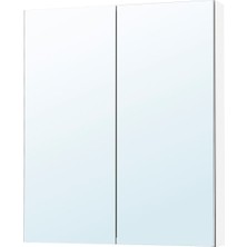 Banyo Duvar Dolabı, 80X15X95 Cm, 2 Ayna Kapaklı