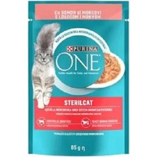 Shop A Way One Kısırlaştırılmış Kediler Için Sos Icerisinde Somonlu ve Havuclu Mini Filetolar Yaş Kedi Maması 8