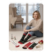 Trend Dokunuş Kadın-Erkek Kış Temalı Pamuklu Parfümlü 4'lü Çorap Seti