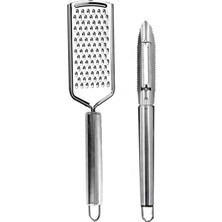 Shop A Way 2'li Rende ve Soyacak Seti Paslanmaz | Metal Rende Soyacak Set