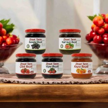 Ziraat Tarım Geleneksel Çilek&vişne&kayısı&karadut&yeşil Incir Reçeli 5li Set