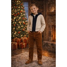 Nanica Camel Erkek Çocuk Kadife Pantolon 1-5 Yaş