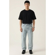 Erkek Rahat Kesim Baggy Jean Pantolon 30075 - Mavi