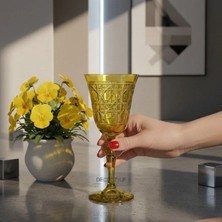 Decostyle Gloria El Kesmesi Renkli Kadeh 270 cc - Kristal Işıltılı Lüks Sunum Bardağı