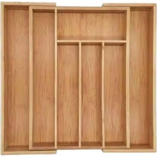 Shop A Way Meturas Mutfak Bambu Ayarlanabilir Çekmece Içi Ölçü Ayarlı Kaşıklık 5-7 Bölmeli