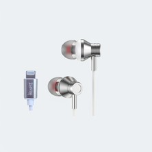 Shop A Way Iph-01 Lightning Kulaklık iphone ile Uyumlu Metal Uçlar Streo Hd Yüksek Ses 1,2m Mikrofonlu Kulak Iç