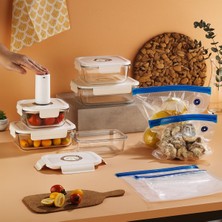 Shop A Way Arow Vakumlu Cam Saklama Kabı Seti + Gıda Torbası
