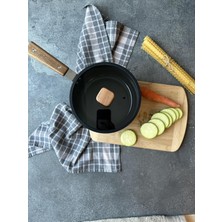 Shop A Way Bien Black Indüksiyonlu 18 cm Sos Tenceresi Akasya Ağacı Sap ve Kulplu