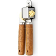 Shop A Way Busstier Akasya Saplı Sarımsak Ezici Paslanmaz Çelik Sarımsak Presi Ergonomik Ahşap Saplı Sarımsak S