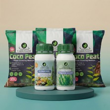 Carbonado 3 Adet Coco Peat 10 L + Sıvı Bitki Besini 500 ml + Sıvı Deniz Yosunu 500 ml Profesyonel Paket