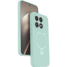 MobaxAksesuar Xiaomi Mi 15T Kılıf Slikon M-Safe Şarj Uyumlu Silikon Standlı Regal Kapak