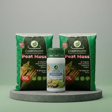 Carbonado 2 Adet Peat Moss 10 L + Sıvı Bitki Besini 500 ml Ekonomik Paket