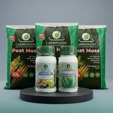 Carbonado 3 Adet Peat Moss 10 L + Sıvı Bitki Besini 500 ml + Sıvı Deniz Yosunu 500 ml Profesyonel Paket