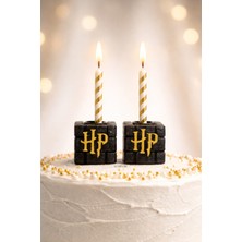 Harry Potter Temalı Pasta Süsü Mumluk Seti (2’li) – Hp Tasarım Doğum Günü Dekoru