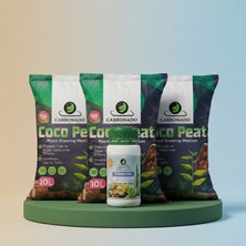 Carbonado 3 Adet Coco Peat 10 L + Sıvı Bitki Besini 500 ml Yetiştirme Paketi