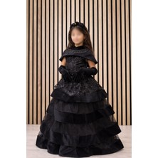 NerKids Kız Çocuk Prenses Kesim Eldivenli Abiye