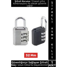 Wintoup Dayanıklı Dolap Depo Kapı Çanta Bisiklet Emniyet Güvenlik Koruma 3 Haneli Şifreli Asma Kilit 32 mm