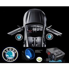 Stilix Garage Skoda Marka Pilli Yapıştırmalı Kapı Altı Logo