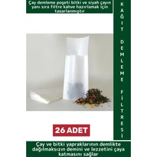 Wintoup Özel Üretim Ekonomik Pratik Siyah Çay Bitki Çayı Karışım Filtre Kahve Demleme Filtresi Poşet 26 Adet