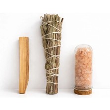 Chellomood -Meditasyon Arınma Seti - Palo Santo Ağaç Tütsü + Adaçayı Tütsü + Himalaya Tuzu