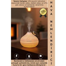 Wintoup Premium Ultrasonik Sessiz LED Işıklı Çocuk Bebek Odası Gece Lambası Şık Oda Hava Nemlendirici 300 ml