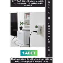 Wintoup Premium Ev Ofis Montaj Gerektirmeyen Tak Çalıştır Akıllı Gecikme Sistemli Gerilim Koruyucu Priz