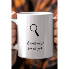 Mizahi Yazılı 330ML Baskılı Beyaz Seramik Kupa Bardak