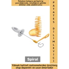 Wintoup Ergonomik Tutuş Dayanıklı Uzun Ömürlü Kızartma Garnitür Eğlenceli Pratik Spiral Patates Dilimleyici