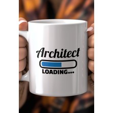 Mimar Temalı 330ML Baskılı Beyaz Seramik Kupa Bardak