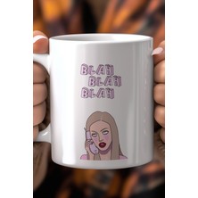 Minimal Mizah Temalı 330ML Baskılı Beyaz Seramik Kupa Bardak