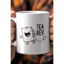 Çay Severlere Özel Eğlenceli 330ML Baskılı Beyaz Seramik Kupa Bardak