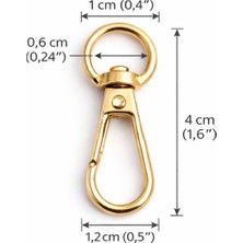 Nildenhobim Halka Çap 1 cm Ürün Boy 4 cm Anahtarlık & Çanta Yaylı Kanca – Takı & Anahtarlık Aparatı (12 Adet )