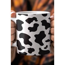 Leopar Desenli 330ML Baskılı Beyaz Seramik Kupa Bardak