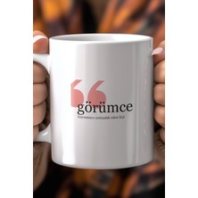 Görümceye Hediye Esprili 330ML Baskılı Beyaz Seramik Kupa Bardak