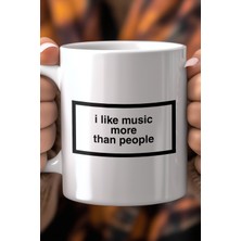 Mizahi Ingilizce Yazı Tasarımlı 330ML Baskılı Beyaz Seramik Kupa Bardak