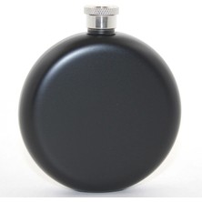 Marsilyan Paslanmaz Çelik Yuvarlak 5 Oz Tekli Matara Siyah Renk