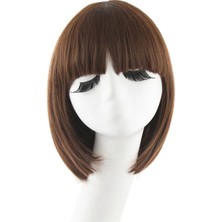 Kahverengi Küt Peruk Saç