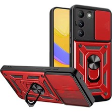 Pazarcan V30 Lite 4g Pars Lens Yüzüklü Silikon - Kırmızı