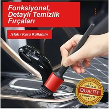 Araba Detaylı Temizlik Fırça Seti - Çizmez -  Islak-Kuru Kullanım Için - Ithal