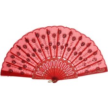 Erseyy Pullu Yelpaze Kırmızı 12 Adet