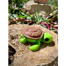 Pynarix Deniz Kaplumbağası Figür Oyuncak - Okyanusun Bilge Yüzücüsü 🐢🌊✨3d Hareketli Organik Model - Orta Boy