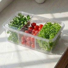 Eviona 6 Lt Ayarlanabilir Bölmeli Buzdolabı Organizeri - Bpa Free Kapaklı Saklama Kabı