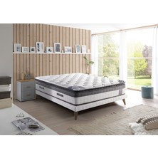 Queen Bee Napol Peluş Pedli Kahverengi Pocket Yaylı Ortopedik Rollpack Yatak