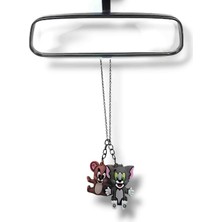 Salıncak Dikiz Ayna Süsü 2 Li Araç Içi Askılı Tom ve Jerry Figür ( 6 cm )