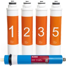 Sulook Waterlife Uyumlu Lg Membran 5li Seti Waterfill Tak Çevir  Su Arıtma Filtre