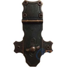 Dekoratif Anahtarlı Sandık Askısı - 40X65MM, Oksit, 1 Adet