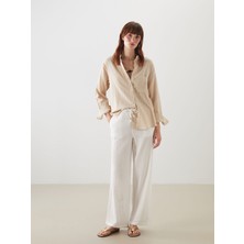 Lc Waikiki Yeni Sezon Beli Lastikli Dokulu Kadın Pantolon